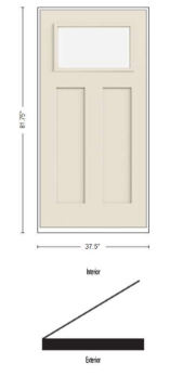 BFS exterior 1/4 lite craftsman shaker 