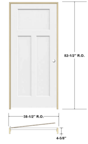 Cascade interior 3-panel shaker craftsman 